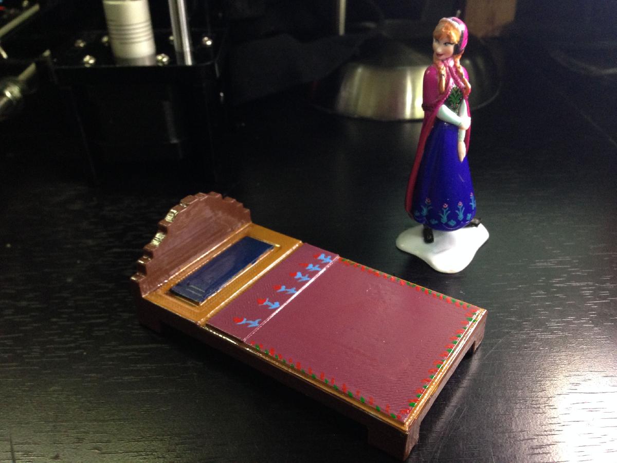 Cama de Casa de Bonecas