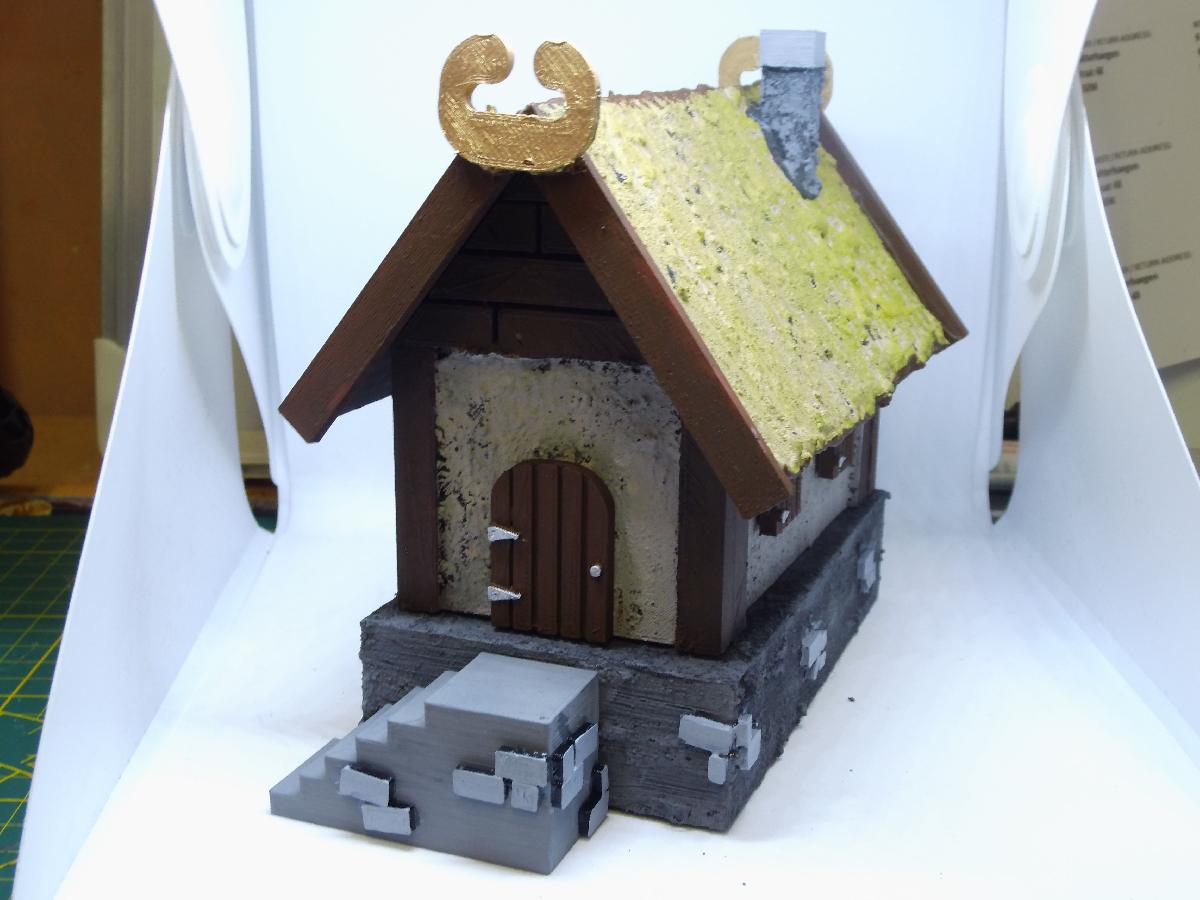 escala 28 mm   fazenda / casa viking   rohan / warhammer