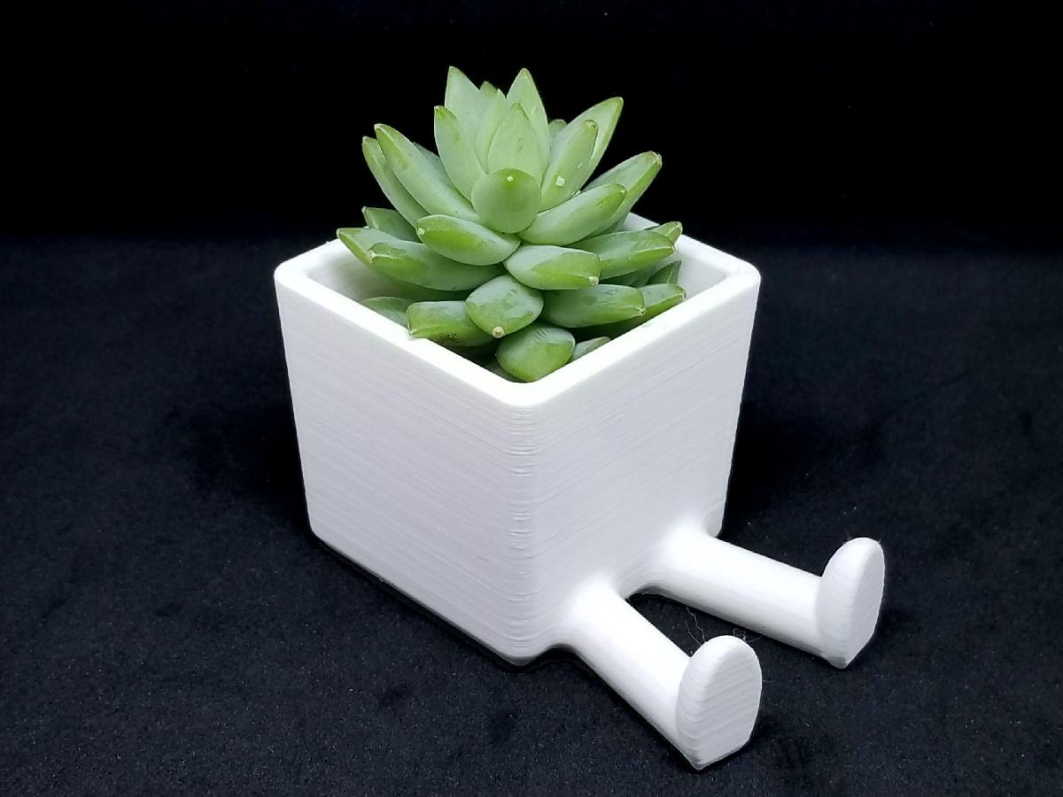 Vaso para suculentas / Vaso impresso em 3D / Vaso com pernas
