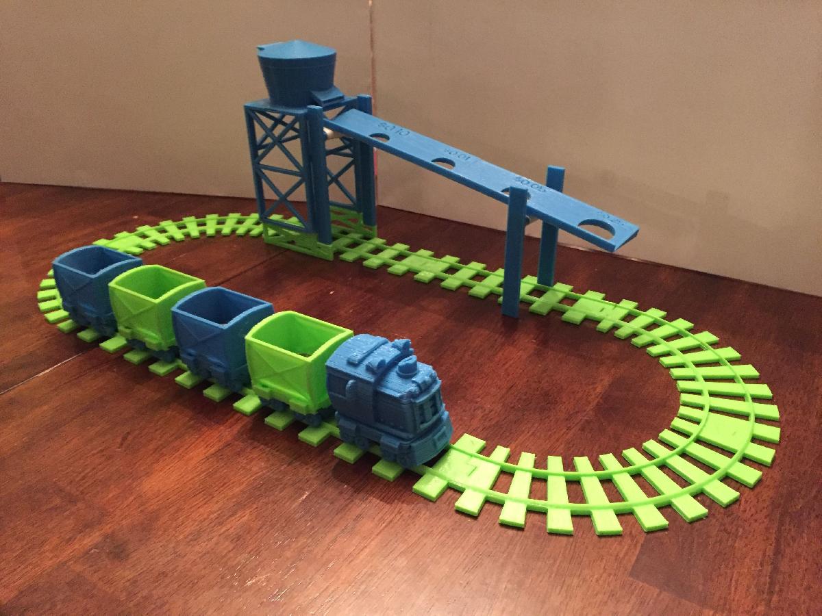 Trem de brinquedo de mudanca