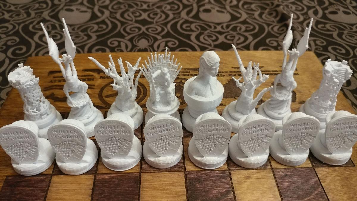 Tabuleiro de xadrez inspirado em GoT
