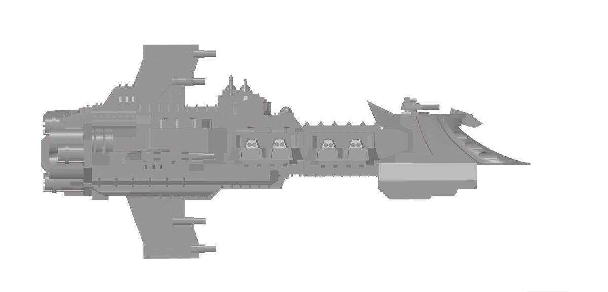 Cruzador de batalha imperial sub warp