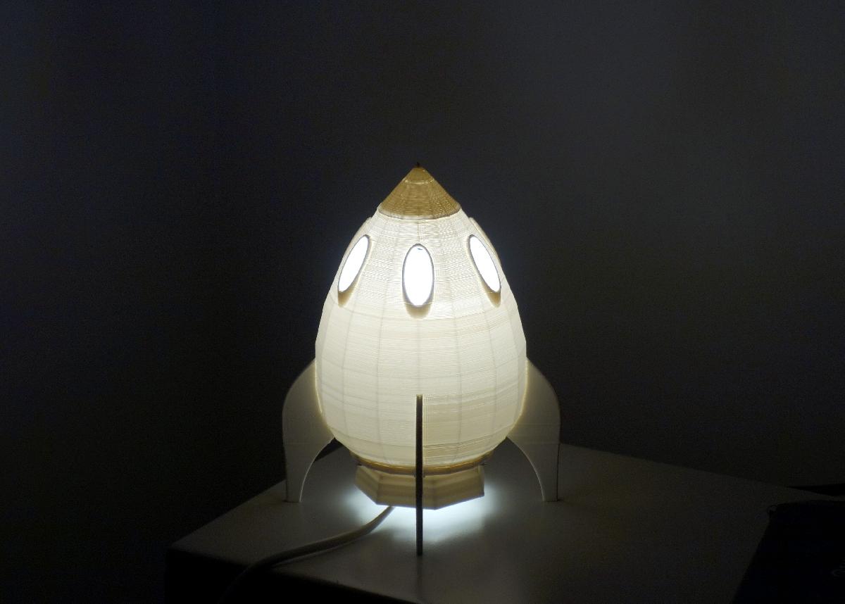 Lampada de foguete