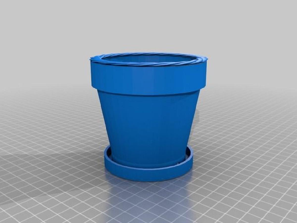 Vaso de Flor com Copo de Drenagem