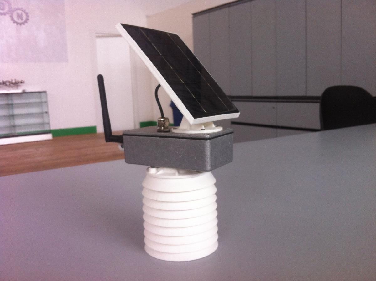 sensor de estacao meteorologica sem fio ao ar livre com tela de Stevenson