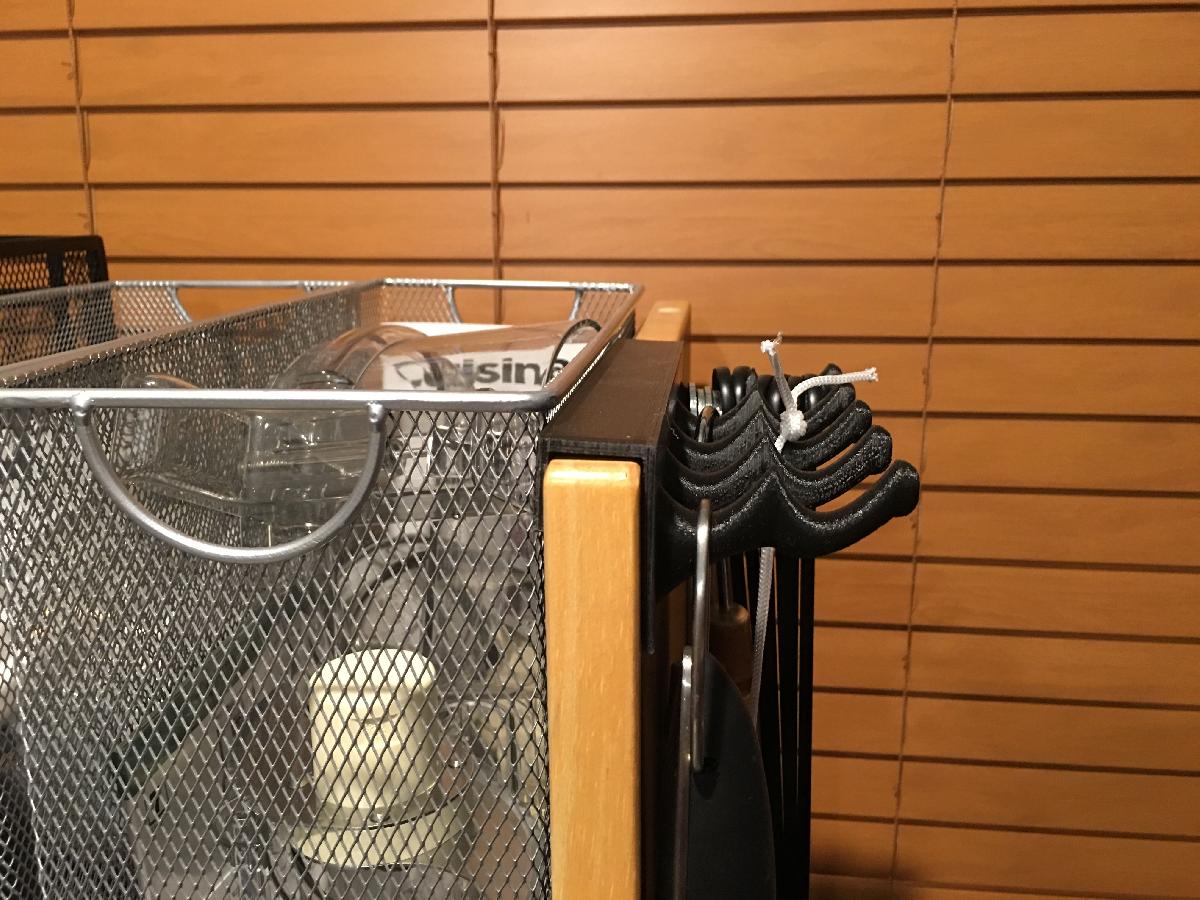 Ganchos e suporte de cozinha dobraveis em queda