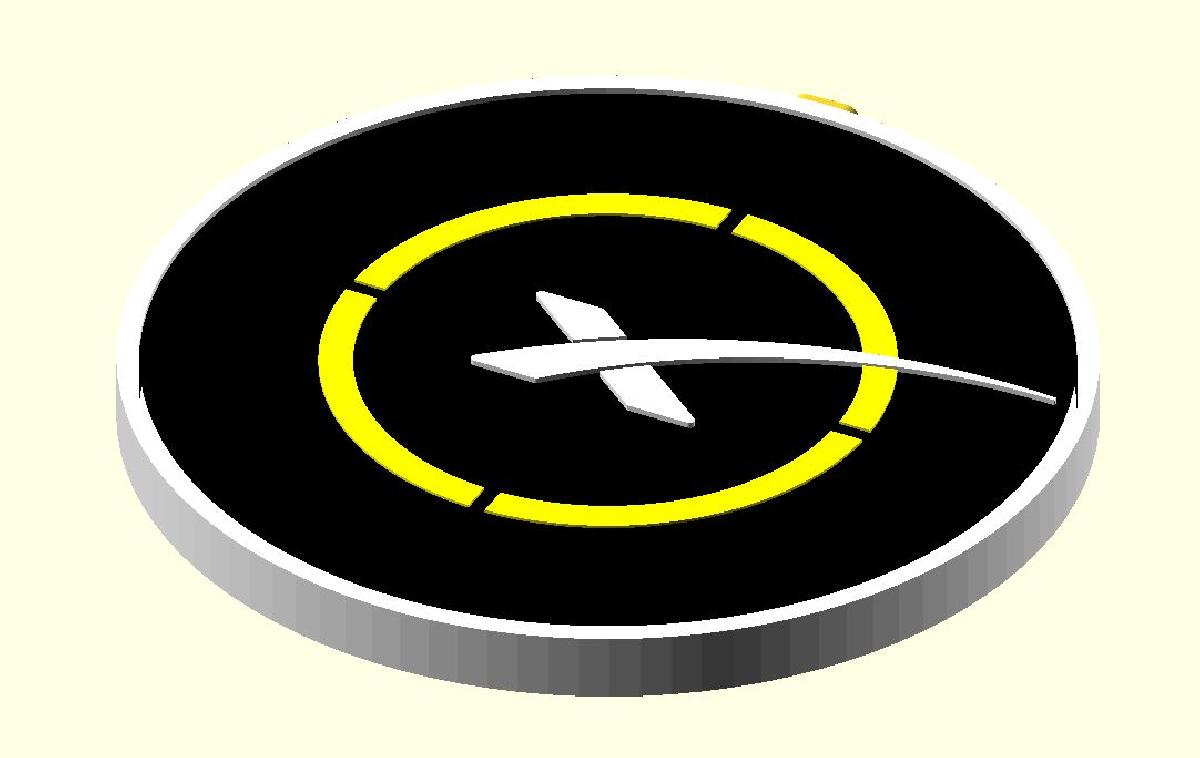 Plataforma de pouso da Space X carregador QI