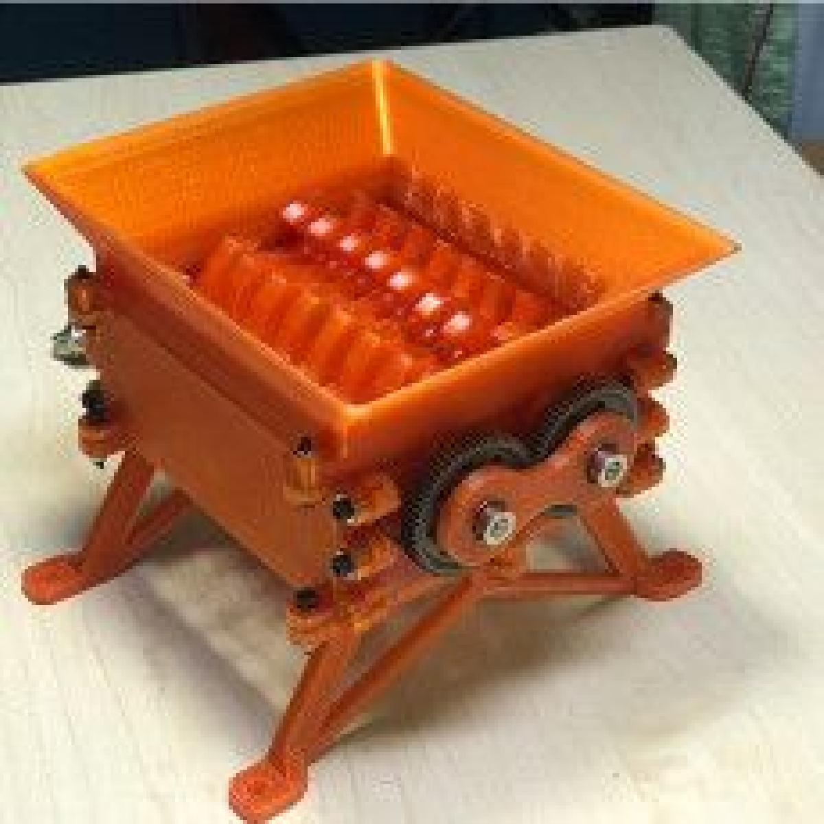A máquina esmagou tudo