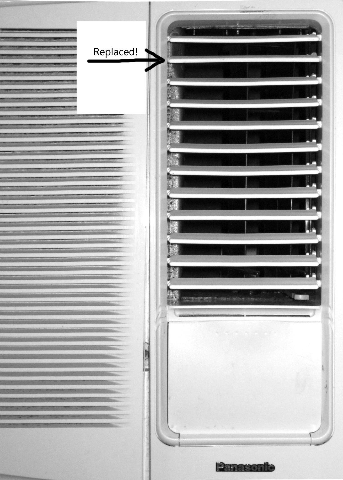 Lamina da grelha do ar condicionado Panasonic CW C60YU ou CW 80YU