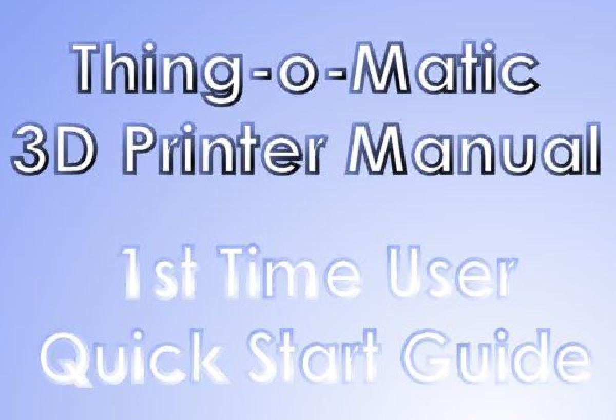 Manual da Impressora 3D Thing o Matic