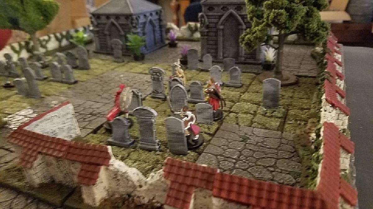 Azulejos de cemiterio de RPG e lapides