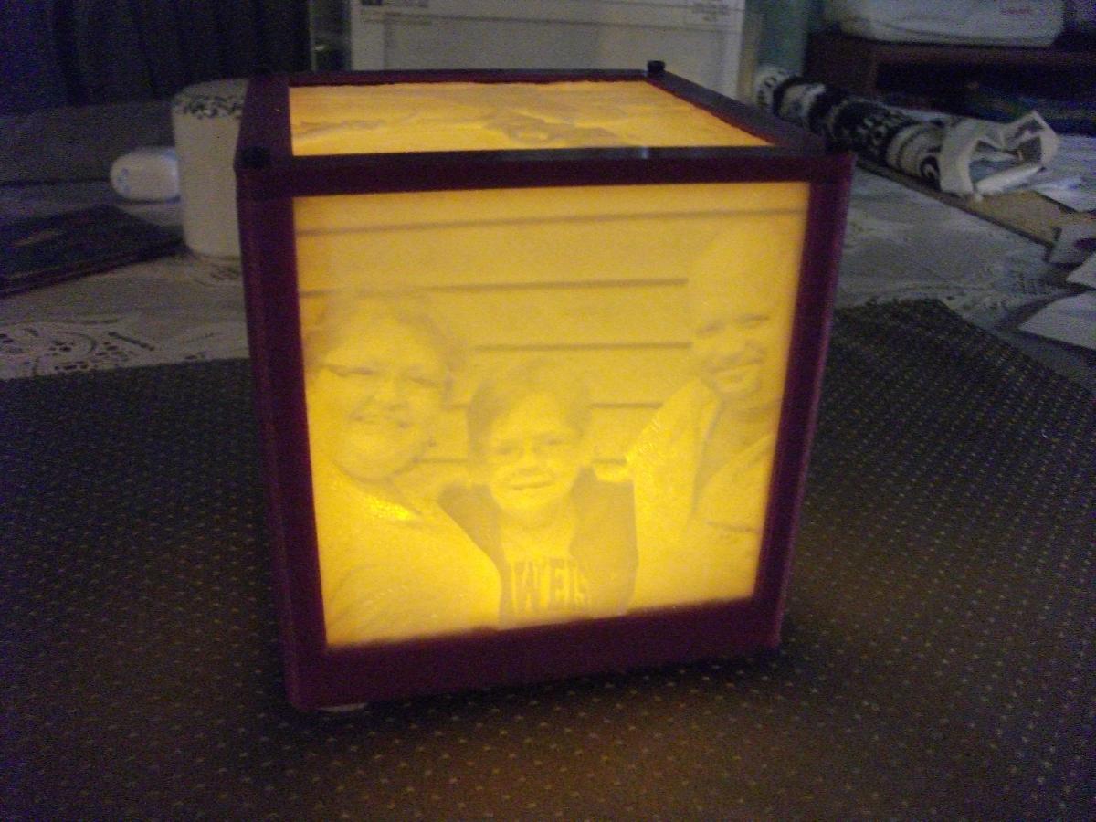 Suporte para litofania de vela LED