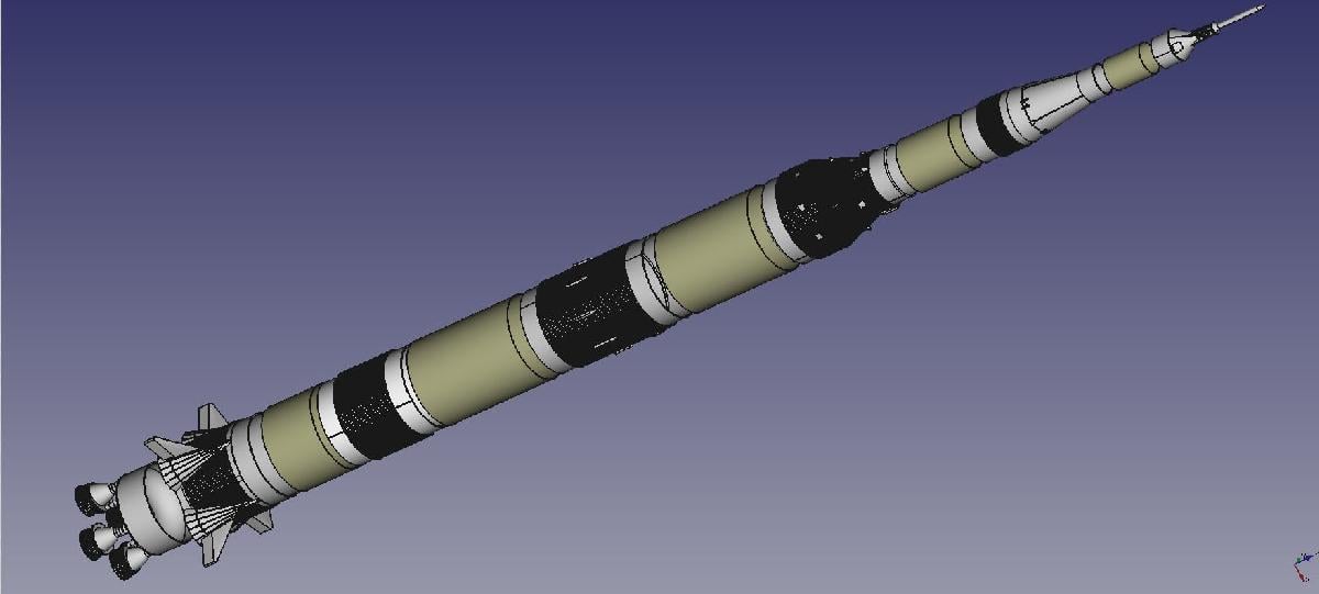 Foguete modelo Saturn V versao BT 80 2