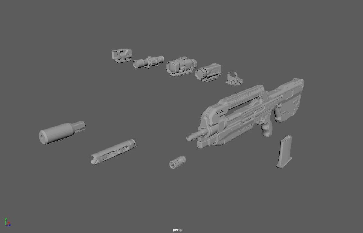 Rifle de Batalha [Halo 5] (PERSONALIZAVEL)