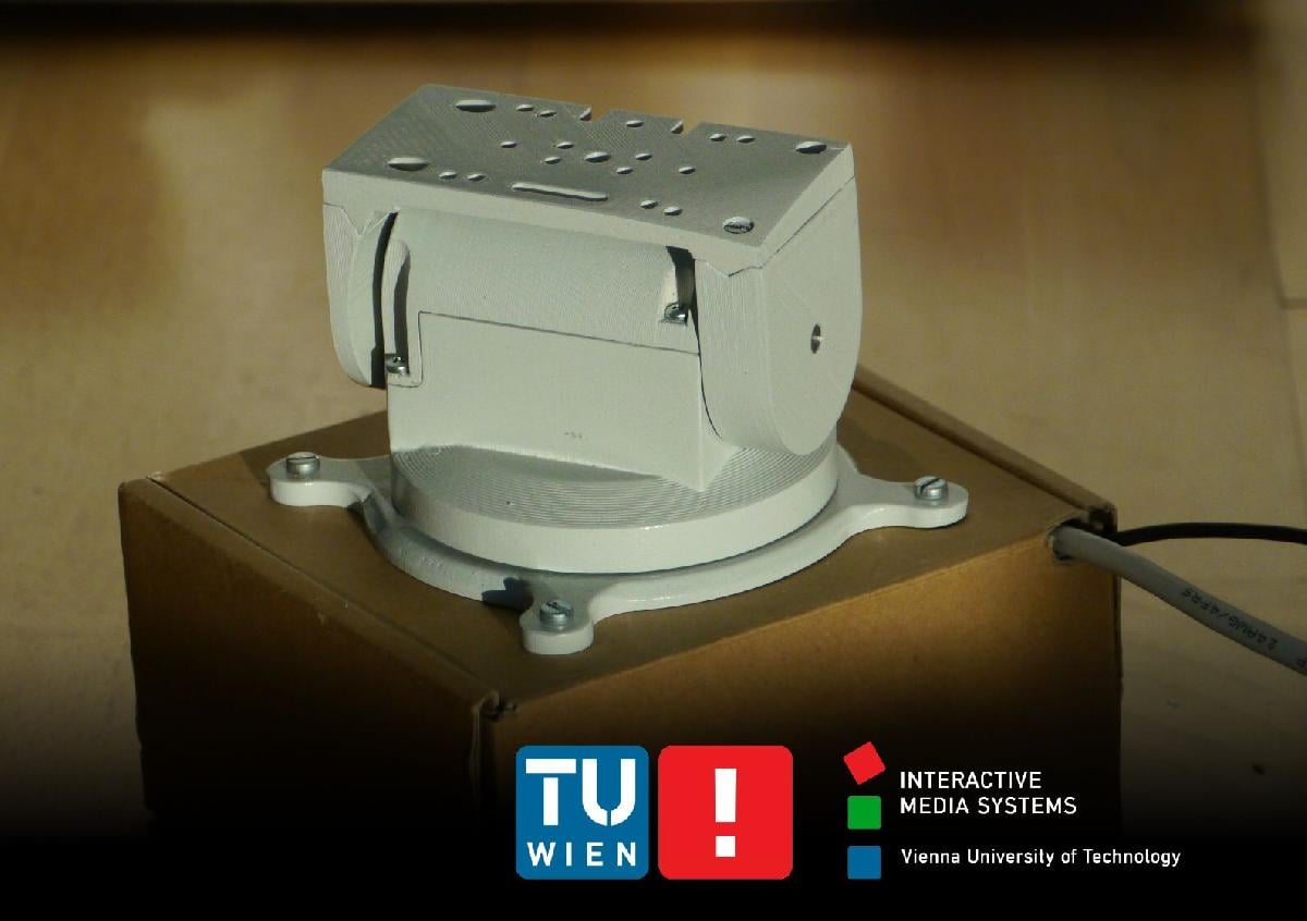 cabeca com pan de 360° e tilt de 180° para webcam e pequenas DSLRs
