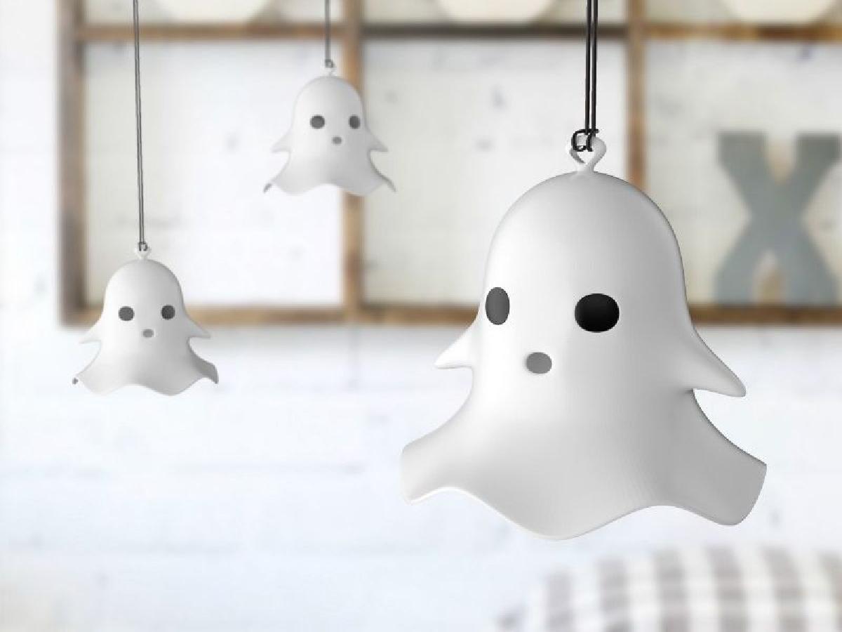 DECORACAO DE FANTASMA DE HALLOWEEN
