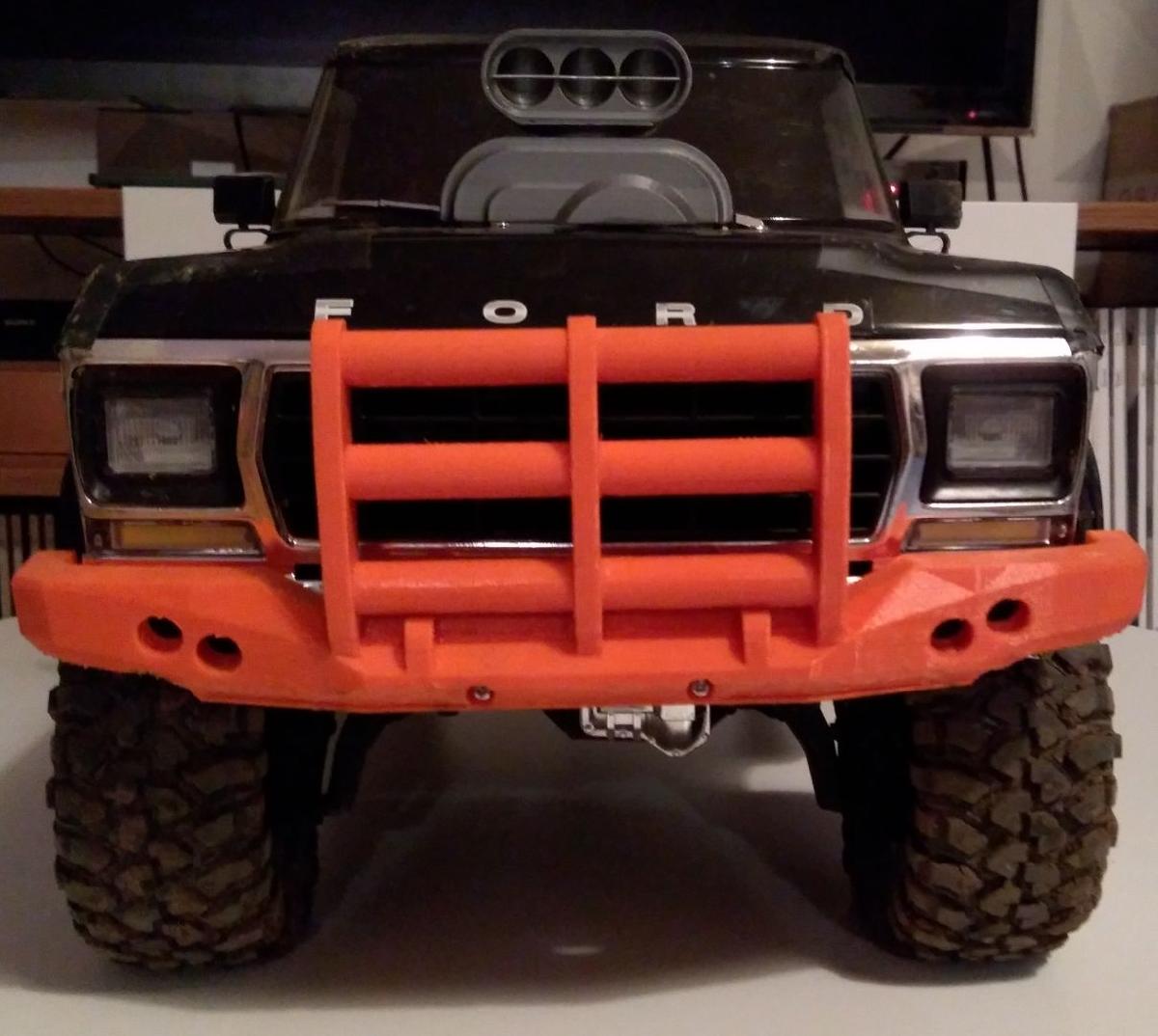 remix de suporte e para choque dianteiro do caminhao TRX 4 Bronco