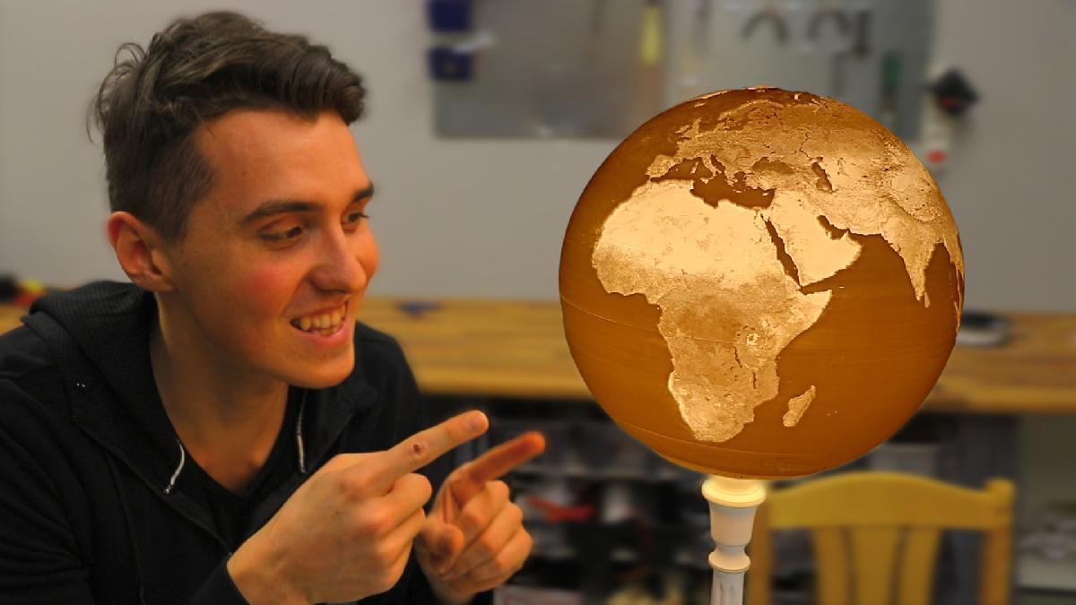 Lithophane esférico   Mapa Mundial