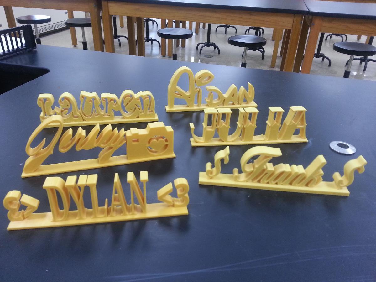 Projeto de Placa de Nome de Mesa 2017