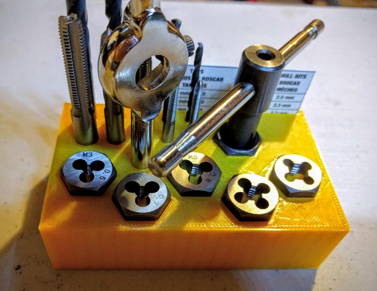 Organizador para Medidor de Rosca, Broca e Matriz