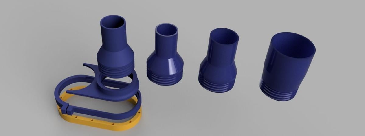 Adaptador de succao CNC para spindle 80mm refrigerado a agua
