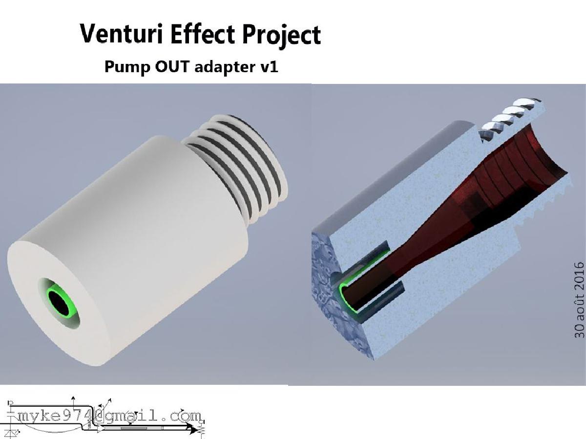 Adaptador da bomba Swiftech MCP655 OUT v1