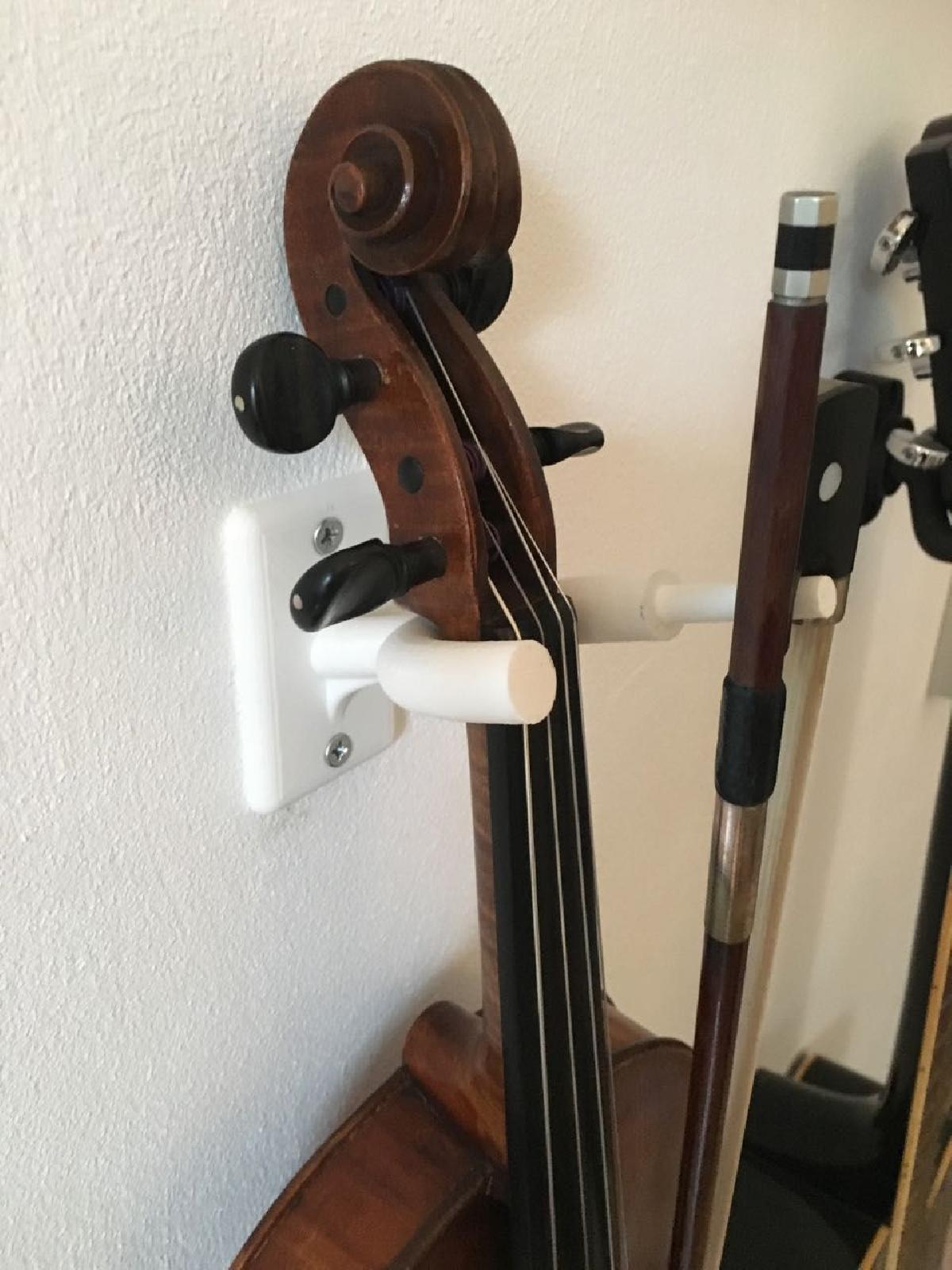 Suporte de parede para violino/viola e arco