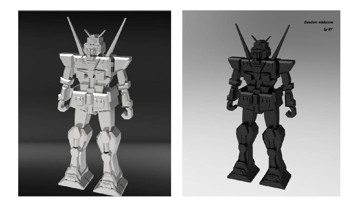 Brinquedo em miniatura de robo Gundam