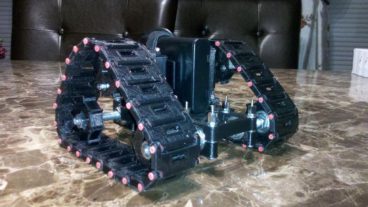 Chassi de tanque servo robo duplo Tri Track