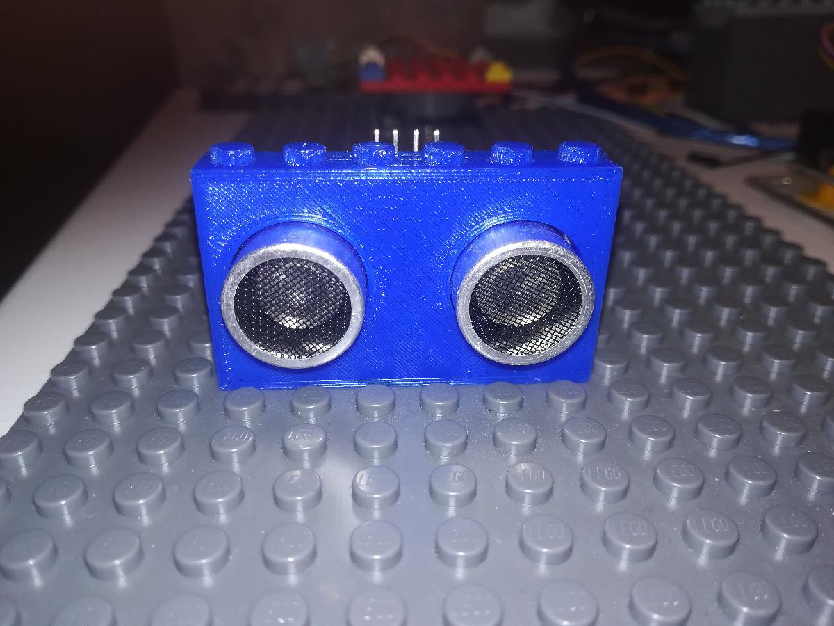 Sensor ultrassonico HC SR04 compativel com Lego   Estojo para sensor ultrassonico HC SR04 compativel com Lego