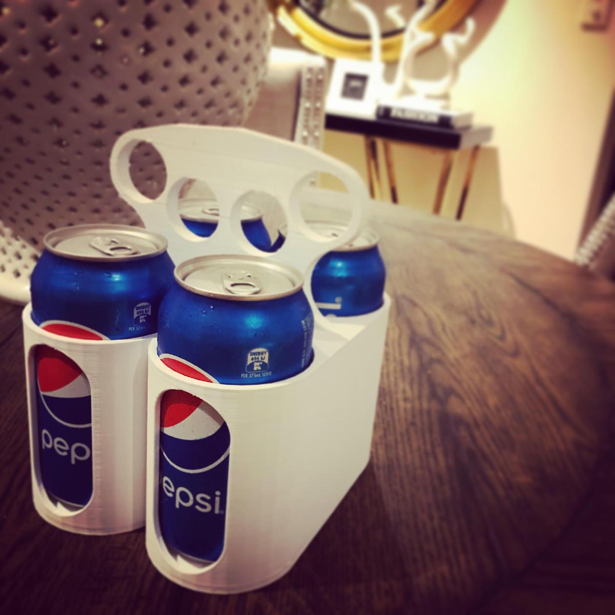 suporte para latas de 4 unidades