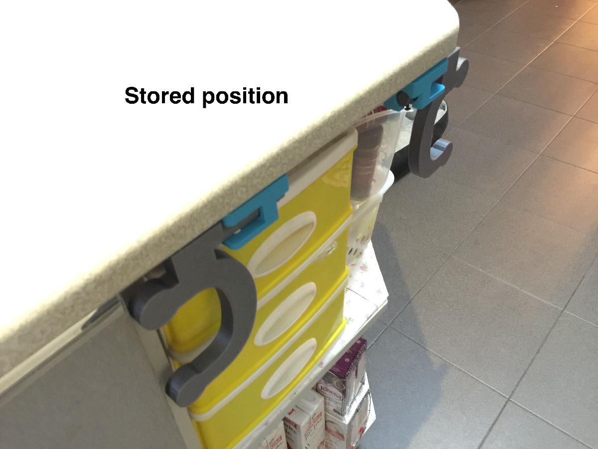 Suporte para saco de lixo dobravel de bancada