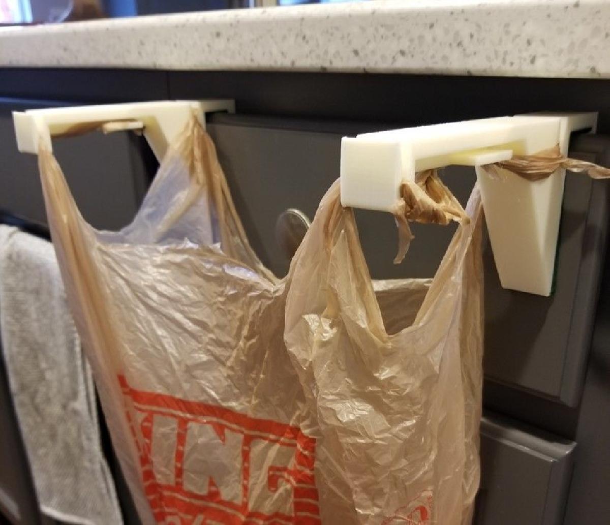 Suporte para saco de lixo de bancada