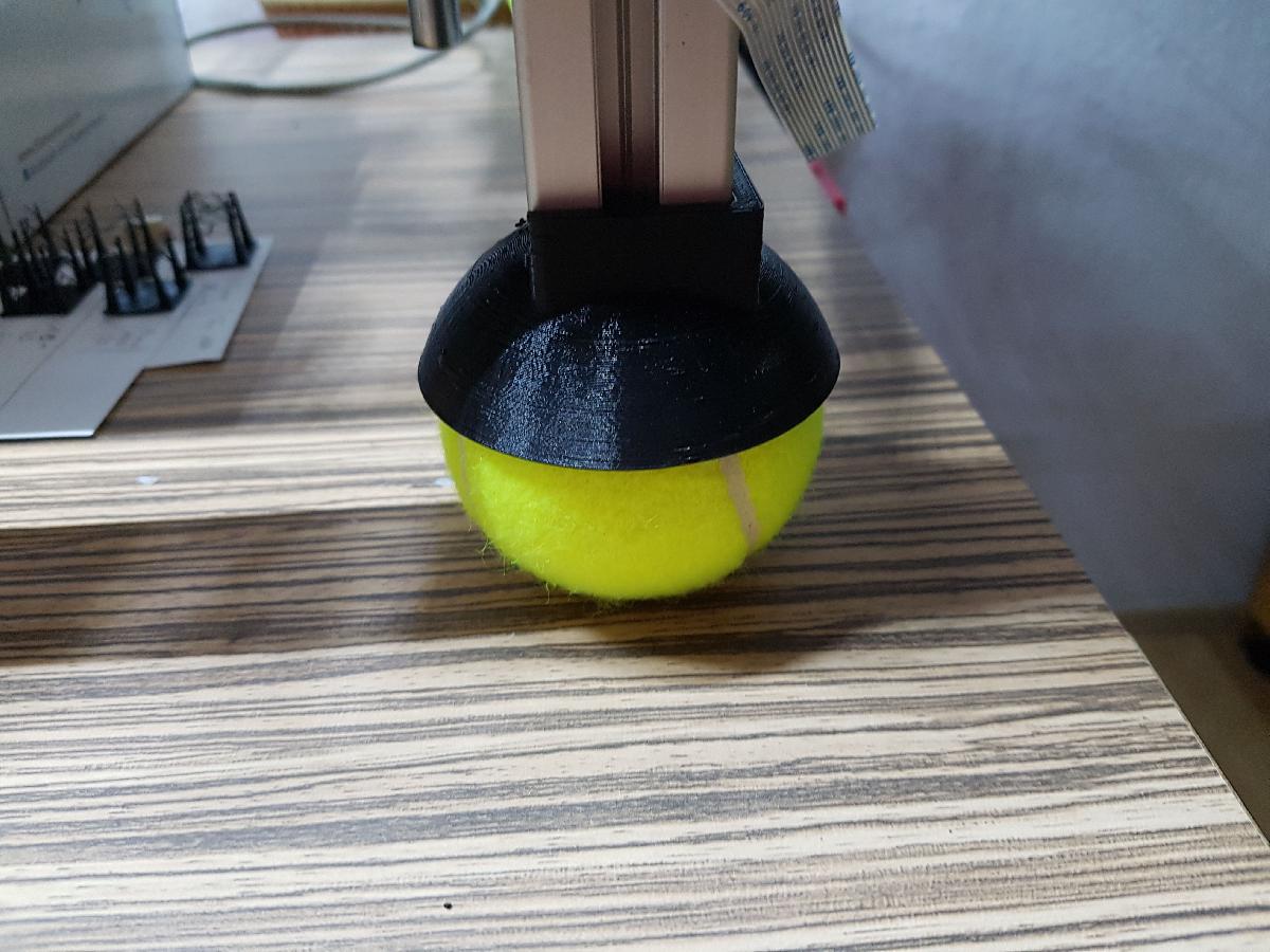 Amortecedor de bola de tenis para extremidade de perfil 3030 na Hypercube Evolution