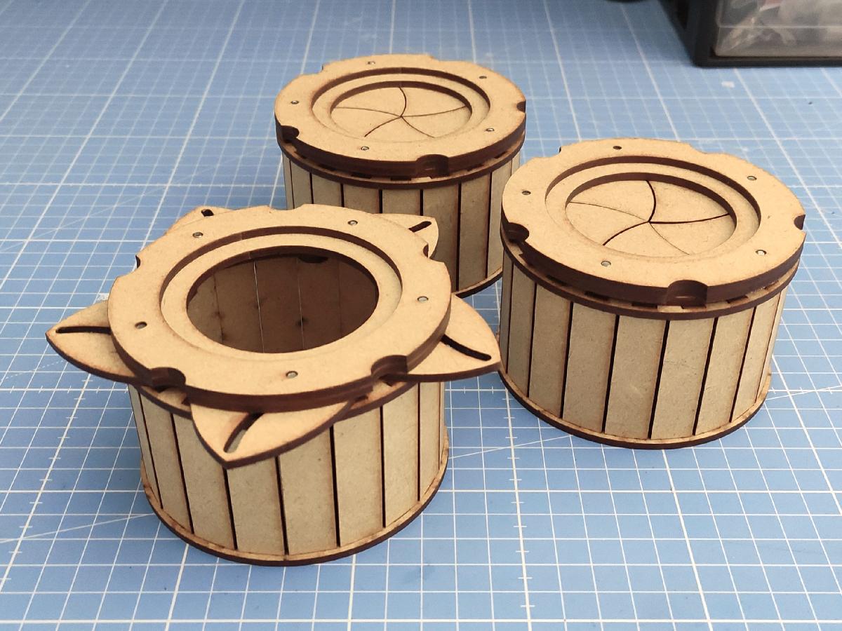 Caixa de iris cortada a laser V2   varios tamanhos