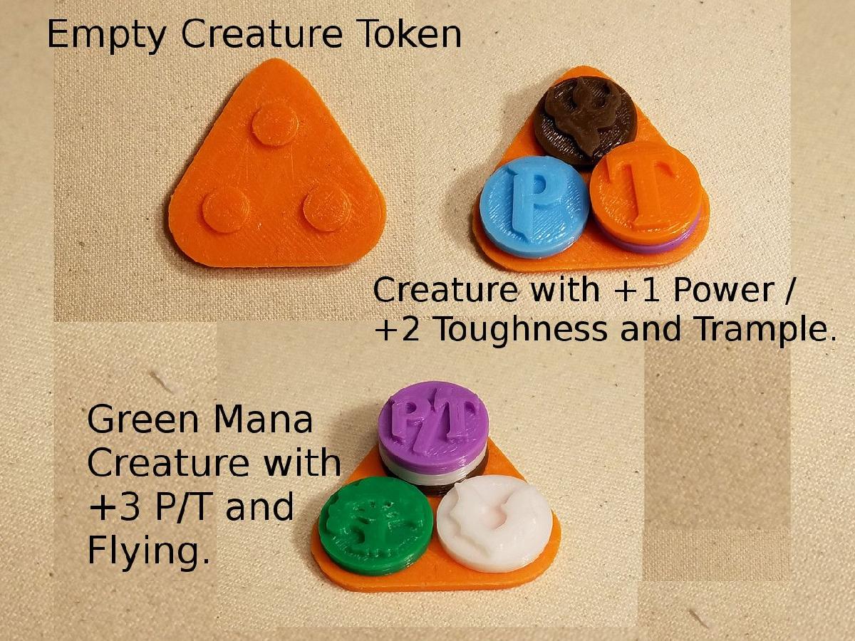 Token de Criatura Basica de Magic: The Gathering (Suporte de 3 Contadores) MtG #MtGCounters