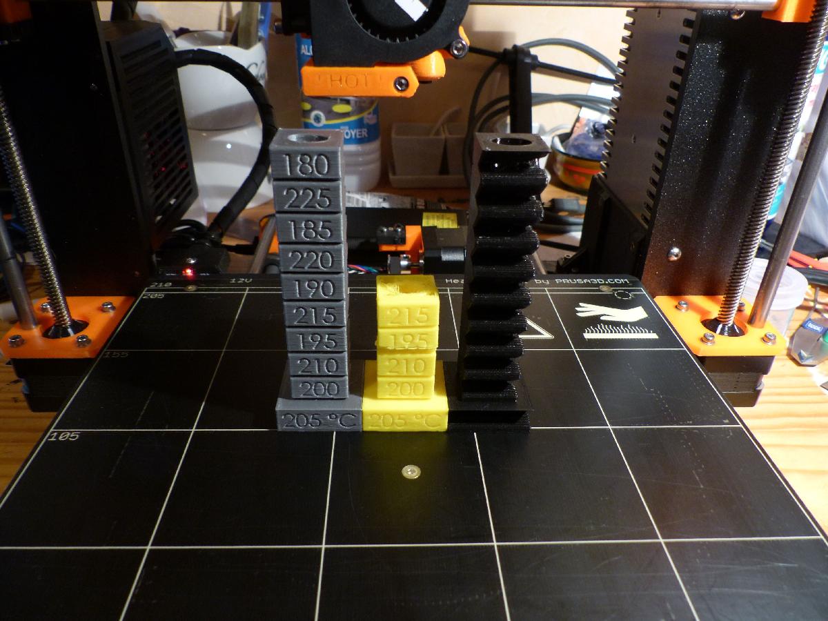 Teste de Temperatura PLA 180°C 225°C