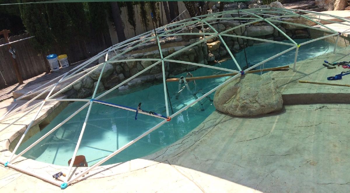 Conectores de cupula geodesica 8V para tubos de PVC de 1