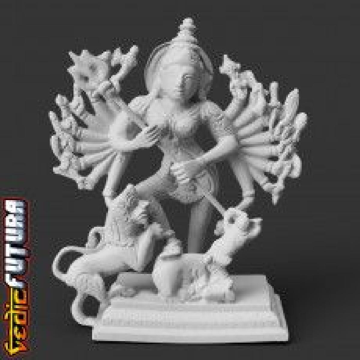 Durga matando o demonio bufalo (Mahishasura)