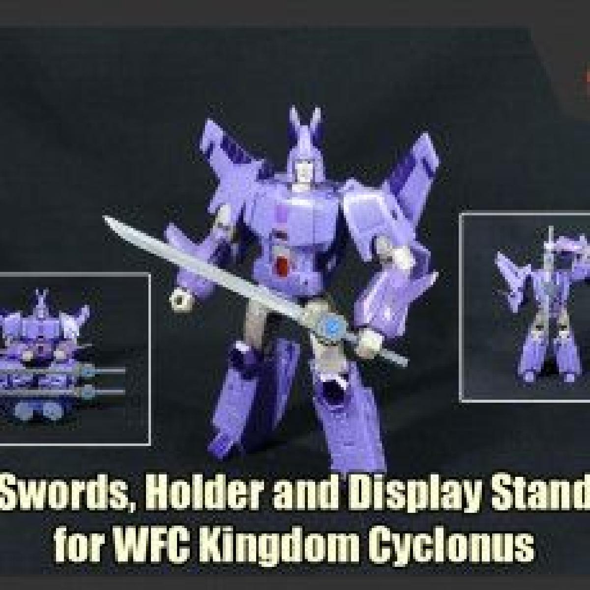 Espadas, Suporte e Base para Transformers WFC Kingdom Cyclonus