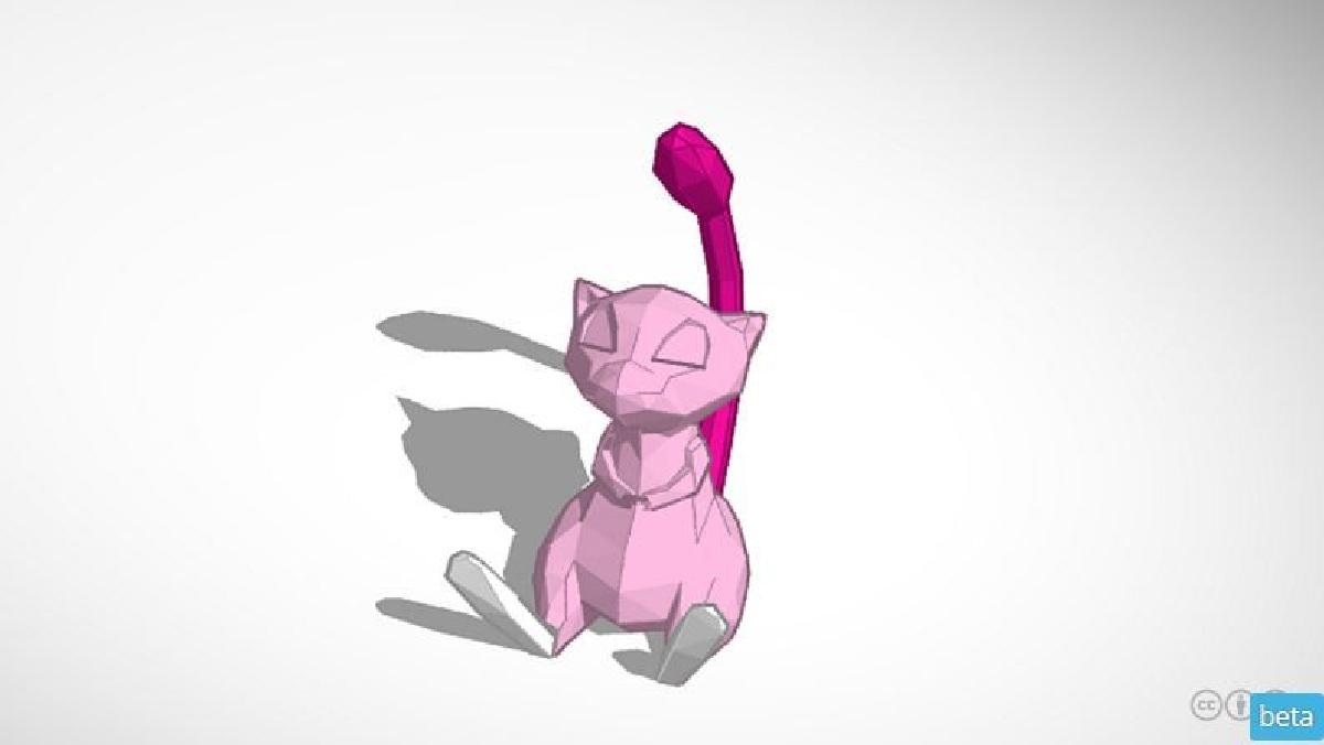Mew de baixa poligonagem para extrusao dupla