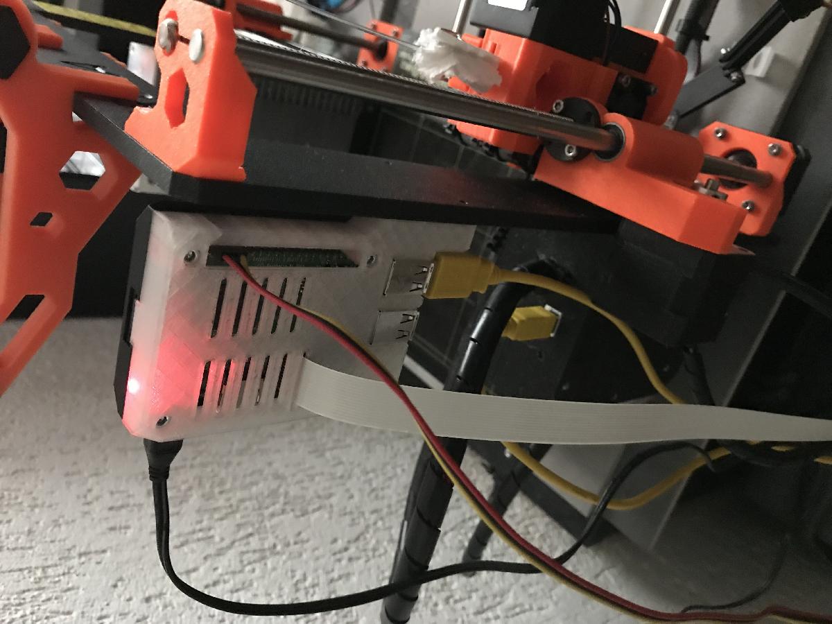 Caso OctoPi para Prusa i3 MK2S e MK3 com portas GPIO expostas