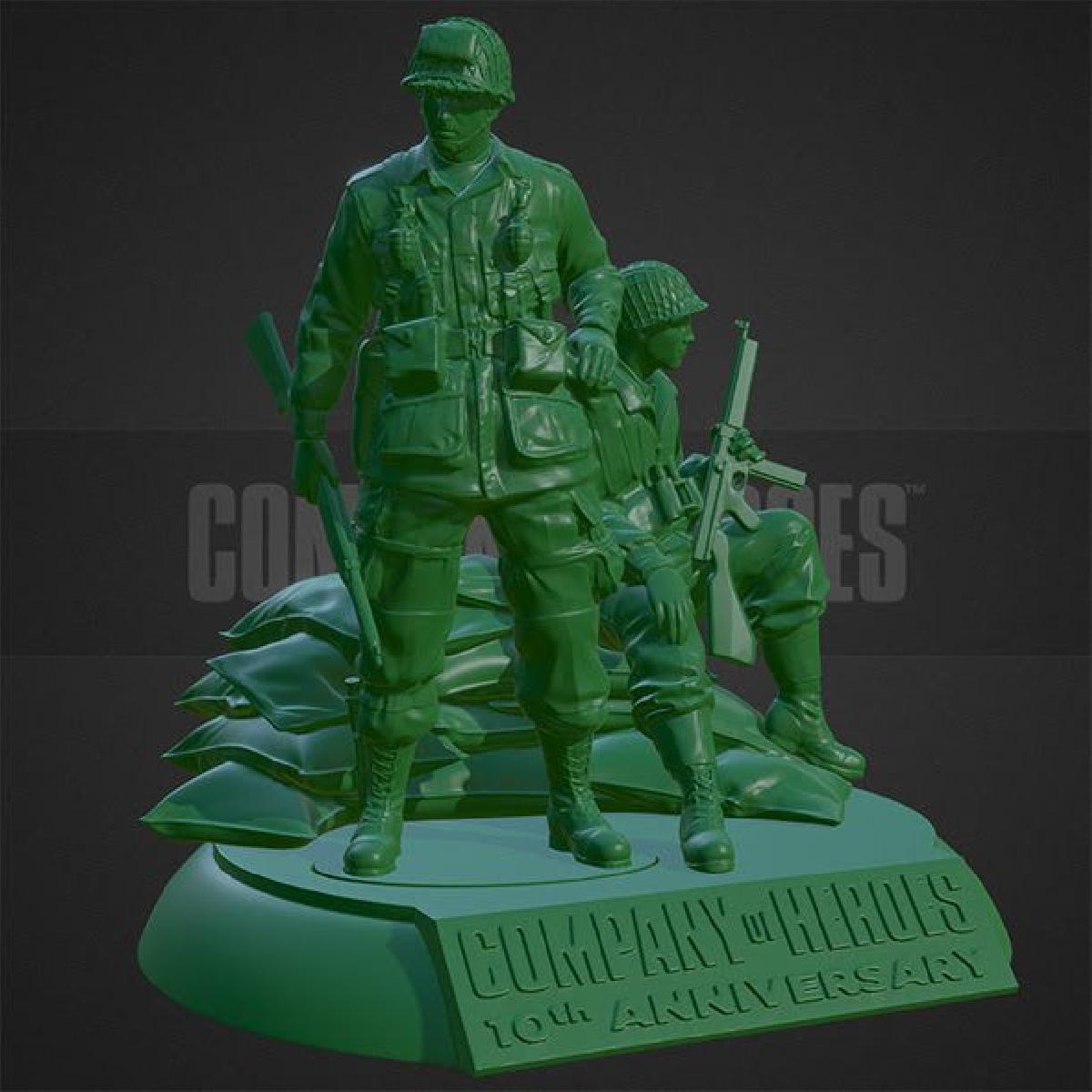 Diorama imprimivel em 3D do 10º aniversario de Company of Heroes