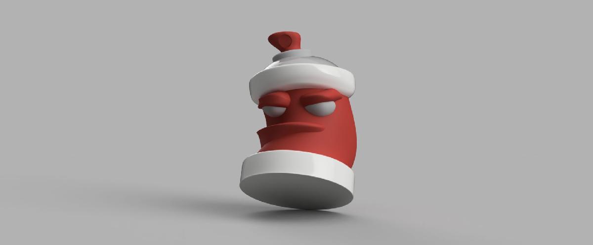 Spray de cartoon 3D