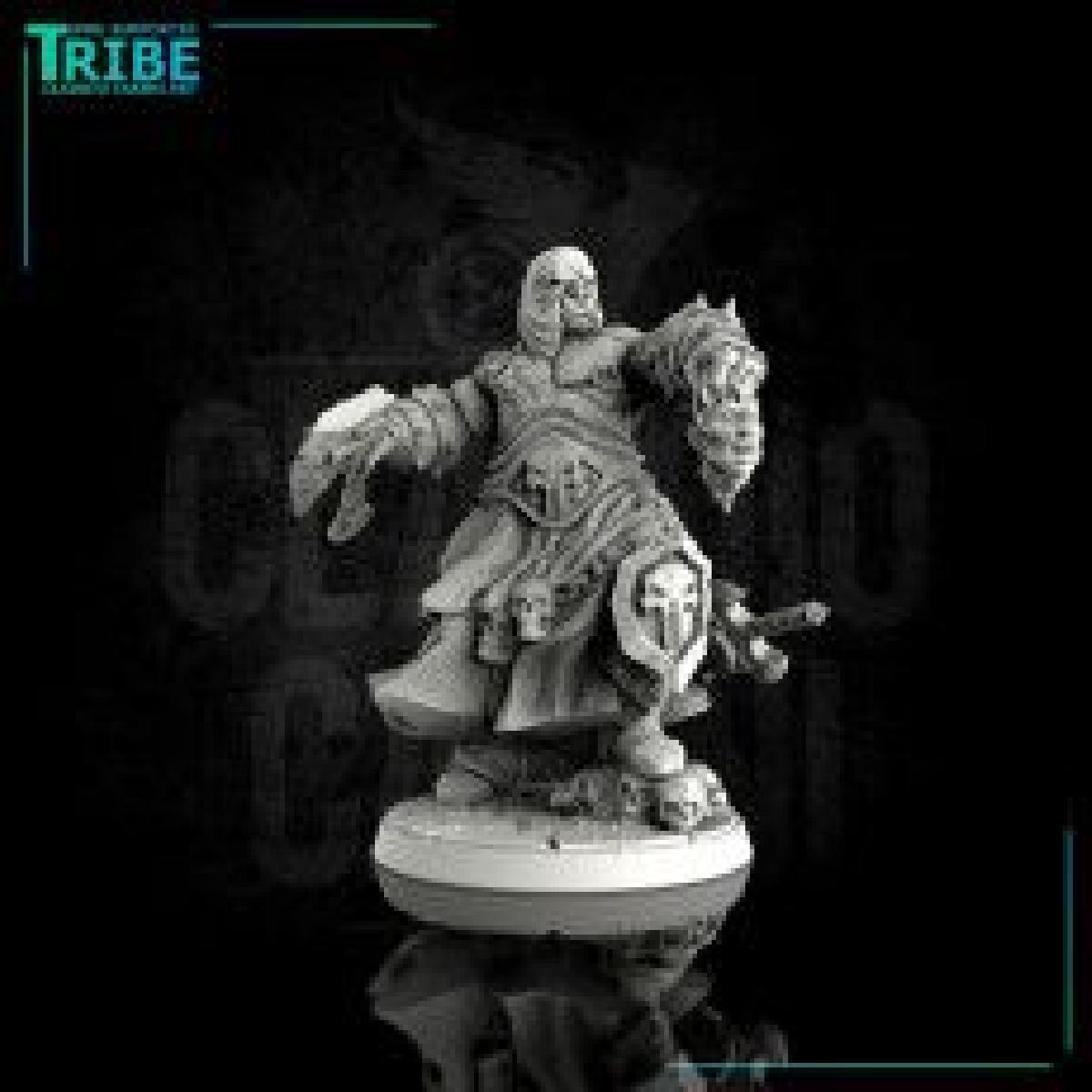 Barbaro meio orc masculino com machado