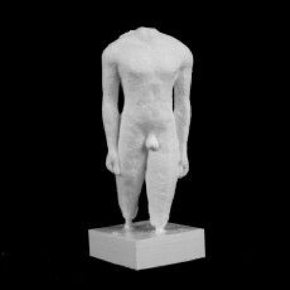 Fragmento de um Kouros no Louvre, Paris