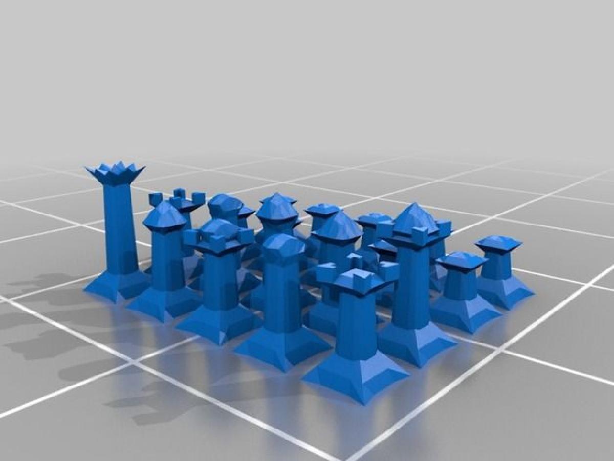 Conjunto de Xadrez Low Poly Capablanca