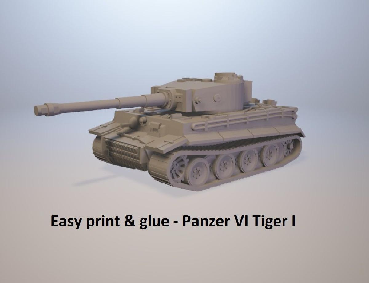 Impressao e colagem faceis   Tiger I