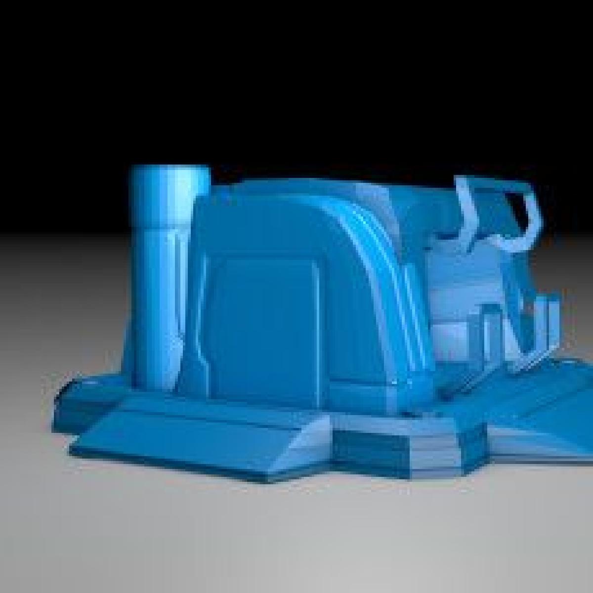 modelo 3D do deposito de suprimentos do starcraft 2