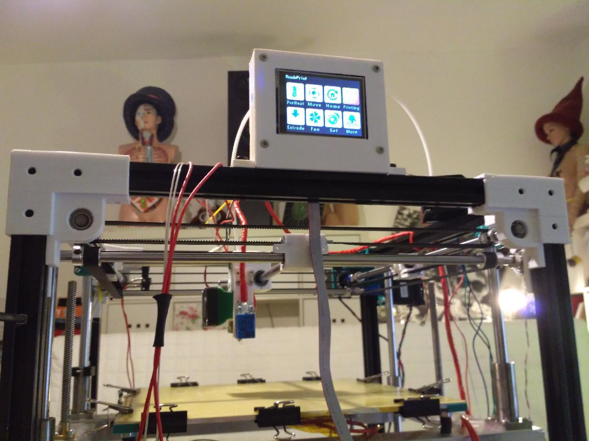 Caso de tela sensivel ao toque MKS TFT28 para montagem superior em extrusao de aluminio 2020 / 4020 (Cl 260, Sparkcube, Vulcanus, Folgertech FT5, Tevo Tarantula, Black Widow, D Bot, CR 10 e muitos mais..)